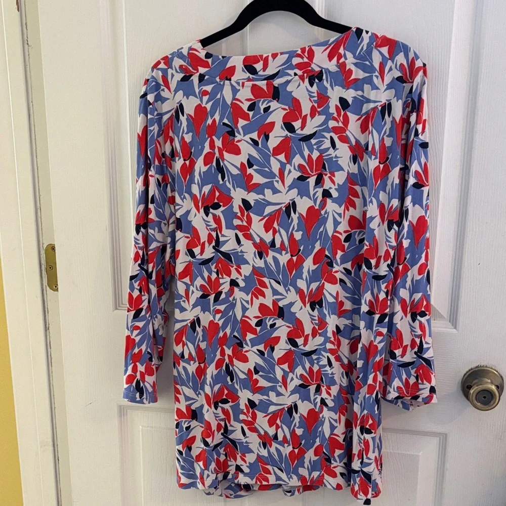 Lauren Ralph Lauren Multicolor Floral Drape Blouse - Picture 3 of 3